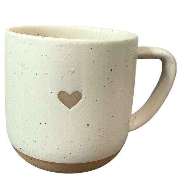 HEARTH & HAND Magnolia Stoneware Heart Mug Cream Coffee‎ Cup Love Target - Picture 1 of 6